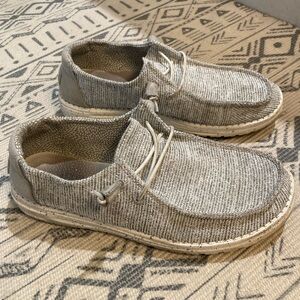 Hey Dude Womens Wendy Stretch Cloud Heathered Gray Size 8